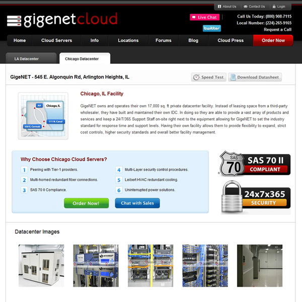 GigeNET Cloud Chicago Datacenter GigeNET Cloud Chicago Datacenter