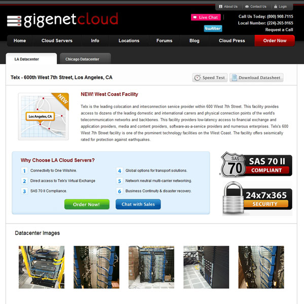 GigeNET Cloud LA Datacenter GigeNET Cloud LA Datacenter