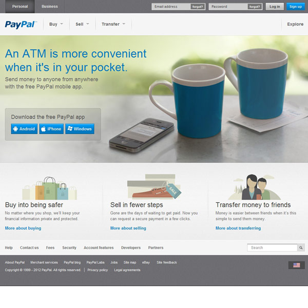 PayPal Homepage PayPal Homepage