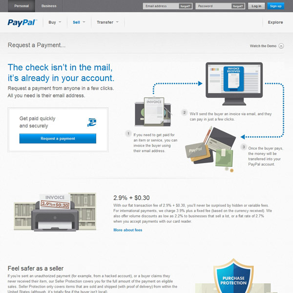 PayPal Request a Payment PayPal Request a Payment