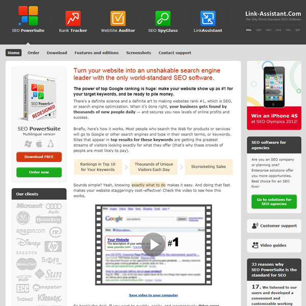 SEO PowerSuite Homepage SEO PowerSuite Homepage