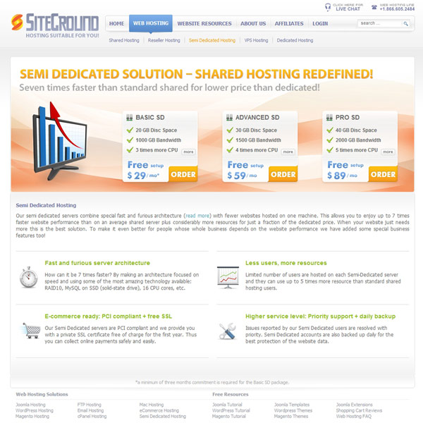 SiteGround Semi Dedicated Hosting SiteGround Semi Dedicated Hosting