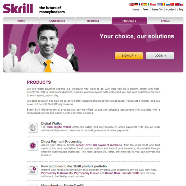 Skrill Products Skrill Products