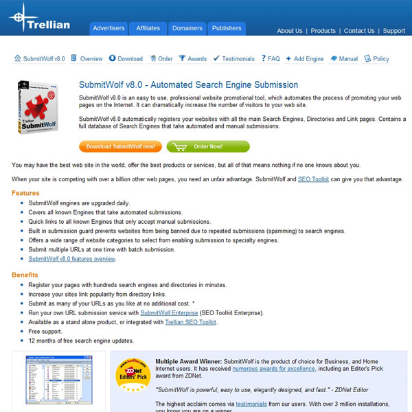 SubmitWolf Homepage SubmitWolf Homepage