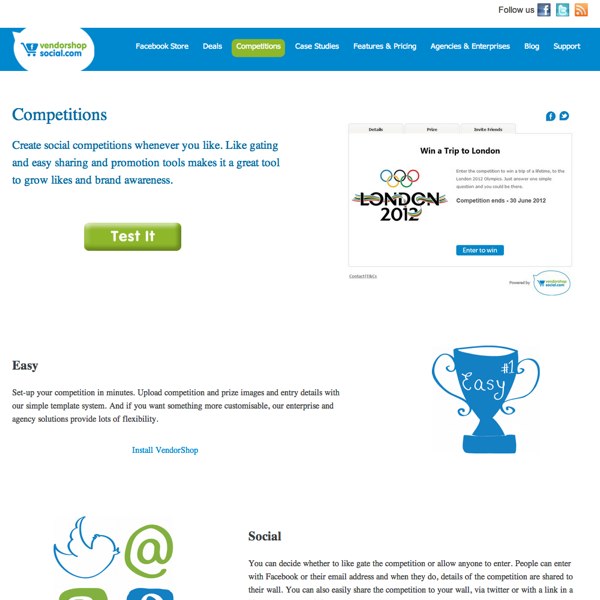 VendorShop Competitions VendorShop Competitions