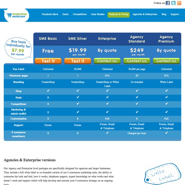 VendorShop Plans and Pricing VendorShop Plans and Pricing