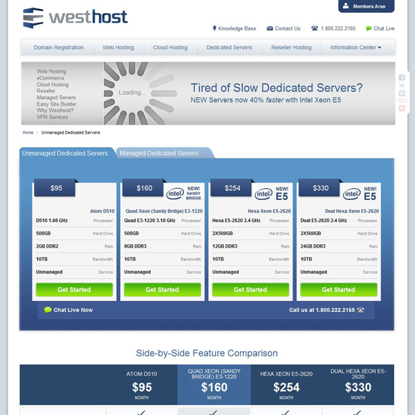 WestHost Dedicated Servers WestHost Dedicated Servers