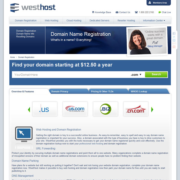 WestHost Domain Registration WestHost Domain Registration