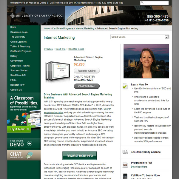 Advanced Search Engine Marketing Homepage