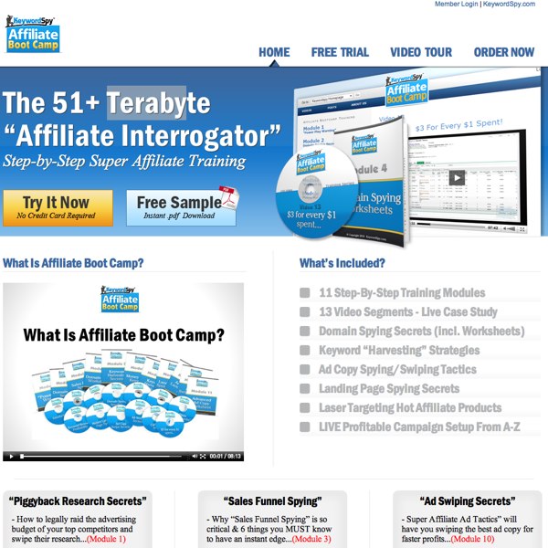 Affiliate Boot Camp Homepage