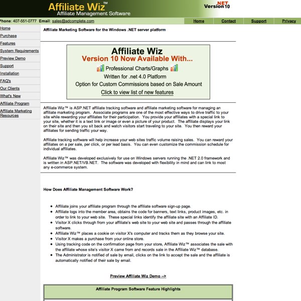 Affiliate Wiz Homepage