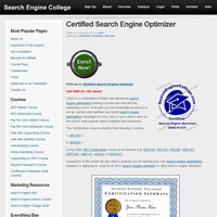 Certified Search Engine Optimizer screenshot