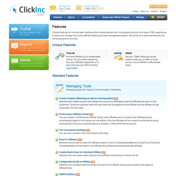 ClickInc Features