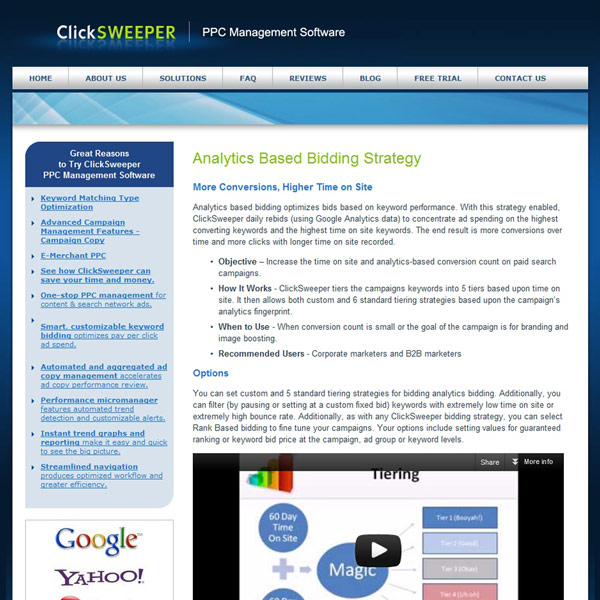 ClickSweeper Bidding