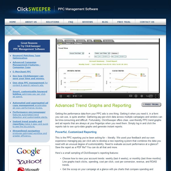 ClickSweeper Reports