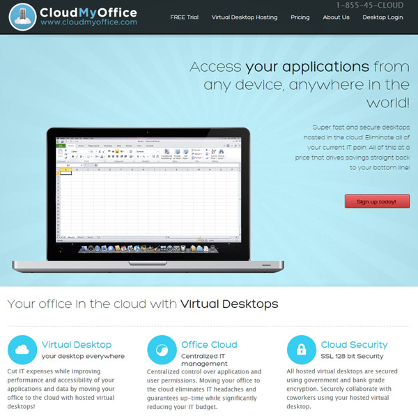 Cloud My Office Homepage