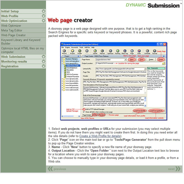 Dynamic Submission Webpage Creator