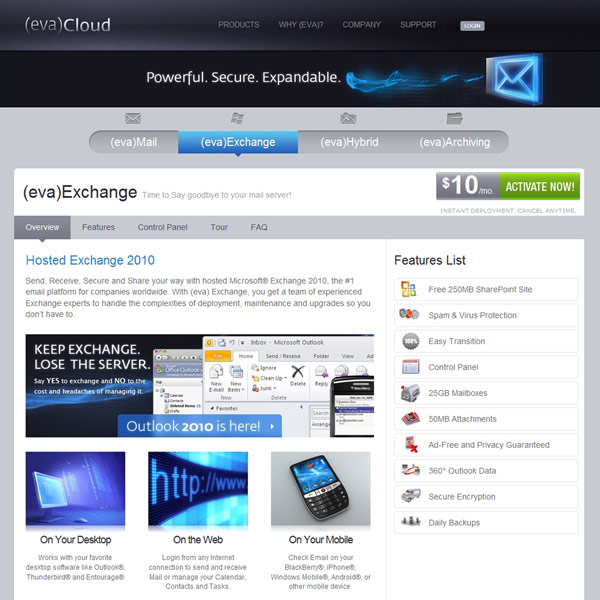EvaCloud Hosted Exchange