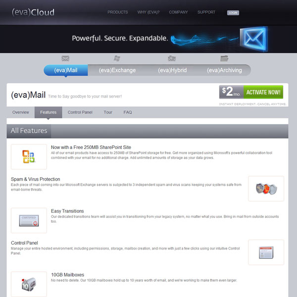 EvaCloud Features