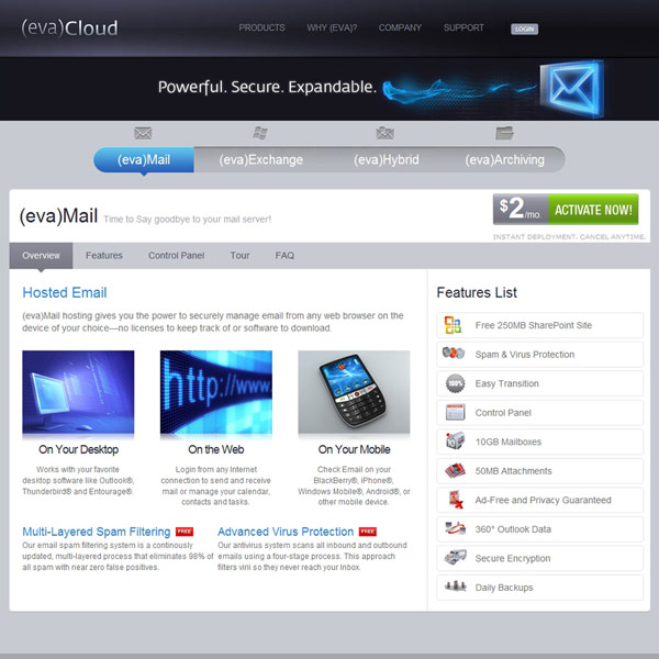 EvaCloud Hosted Email
