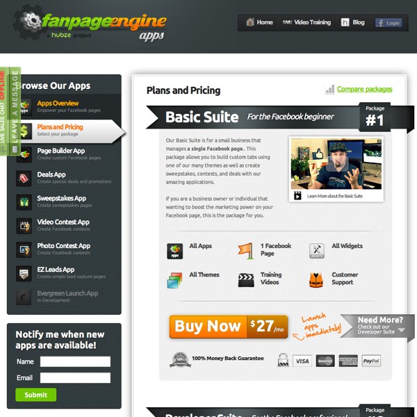 FanPageEngine Plans and Pricing