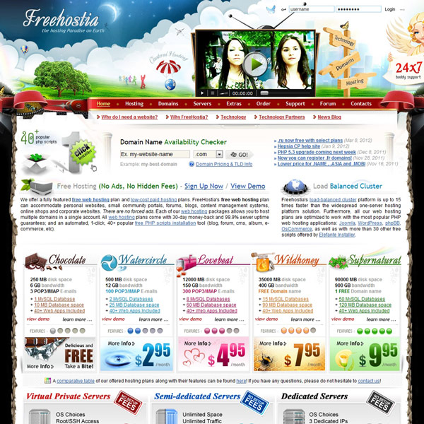 Freehostia Homepage