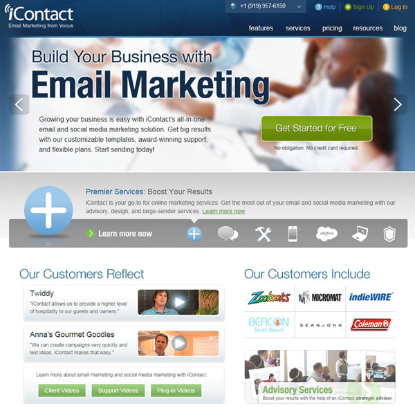 iContact Homepage