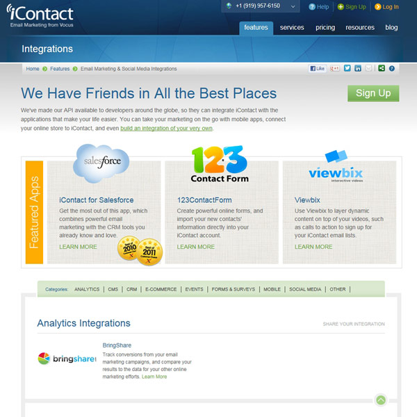 iContact Integrations