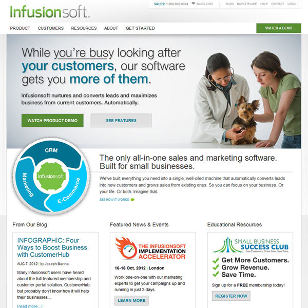 Infusionsoft Homepage