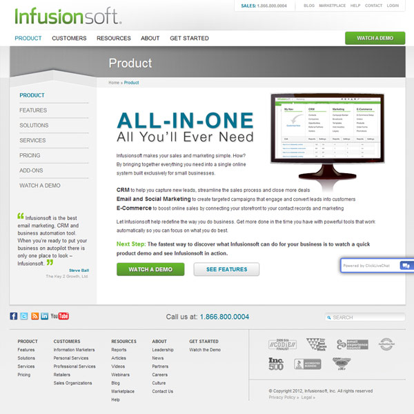 Infusionsoft Products