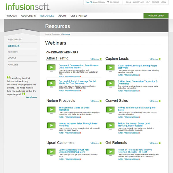 Infusionsoft Webinars