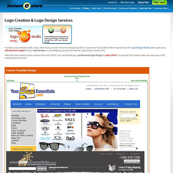 InstanteStore Custom Design