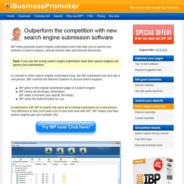 Internet Business Promoter Search Engine Submission
