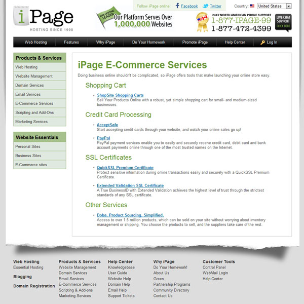 iPage E-commerce Services iPage E-commerce Services