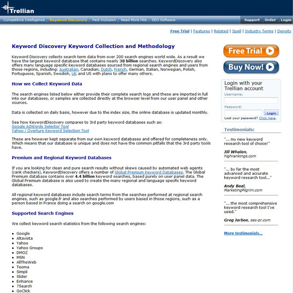 Keyword Discovery Keyword Database