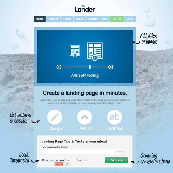 Lander Homepage