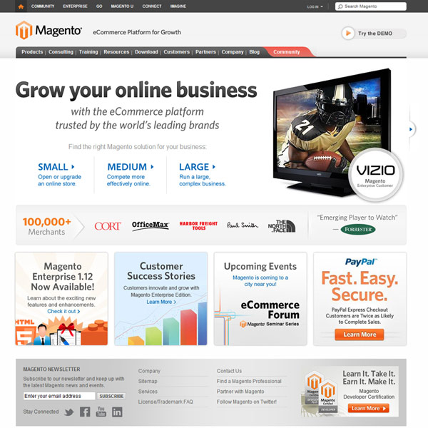 Magento Homepage