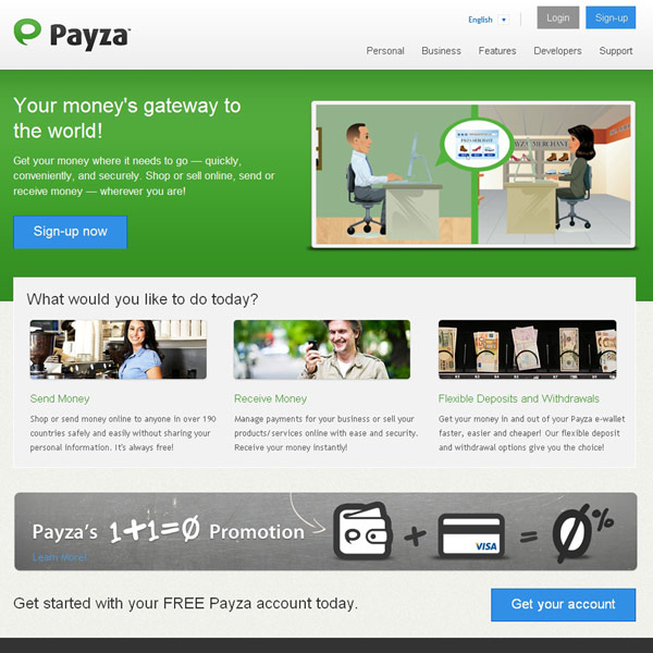 Payza Homepage