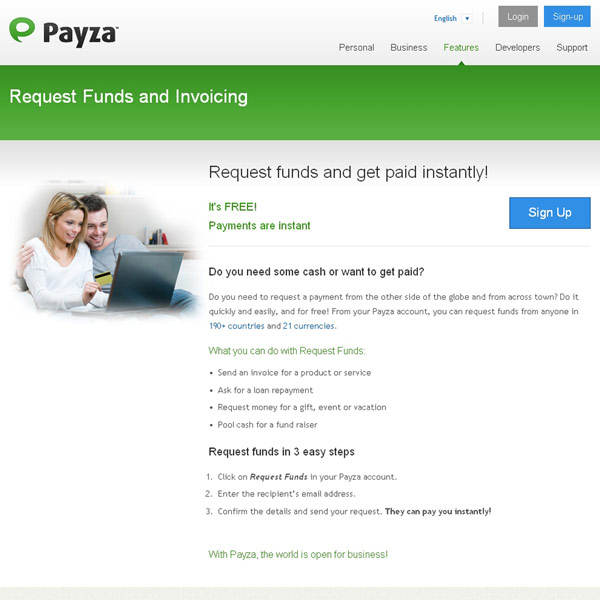 Payza Request Funds and Invoicing