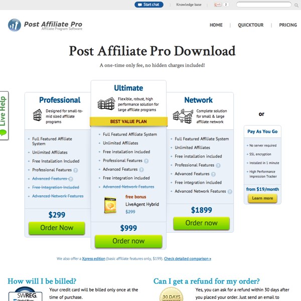Post Affiliate Pro License Pricing