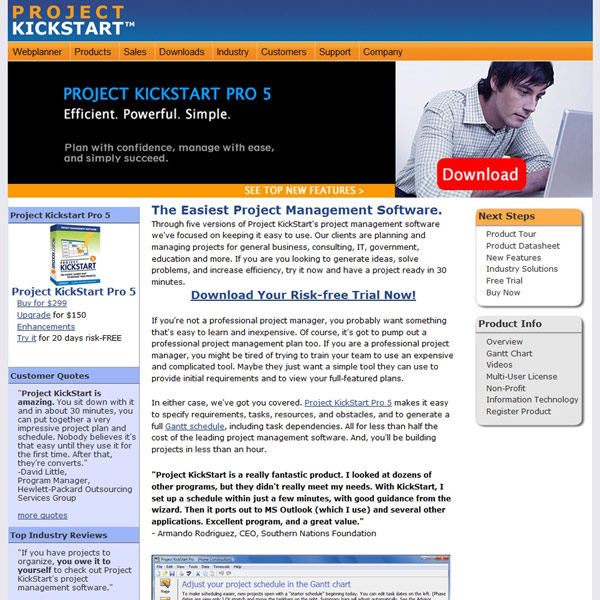Project Kickstart Homepage
