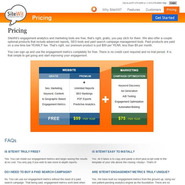 SiteWit Pricing