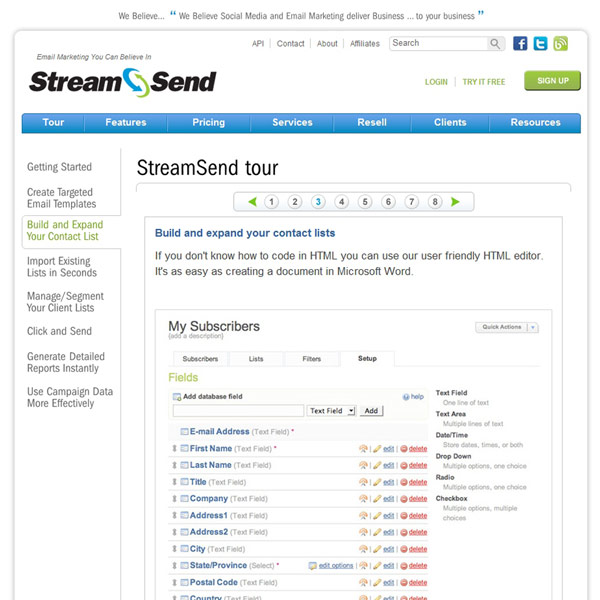 StreamSend Tour3