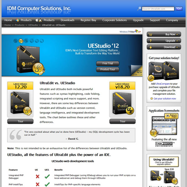 UEStudio Differences