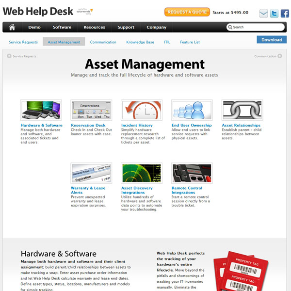 Web Help Desk Assets