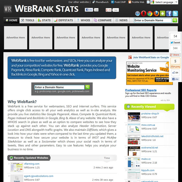 WebRank SEO Homepage