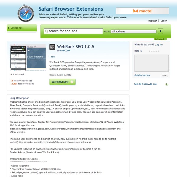 WebRank SEO Safari