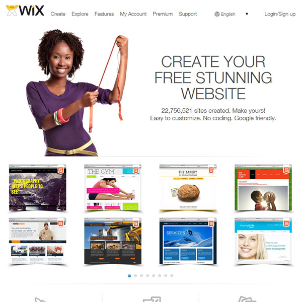 Wix Homepage