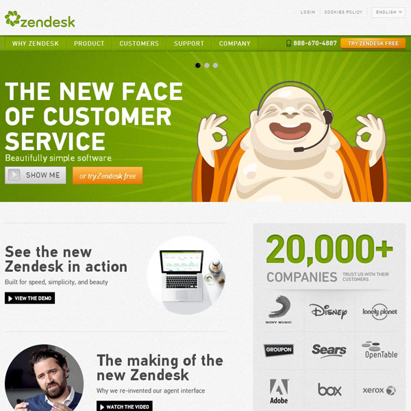 Zendesk Homepage